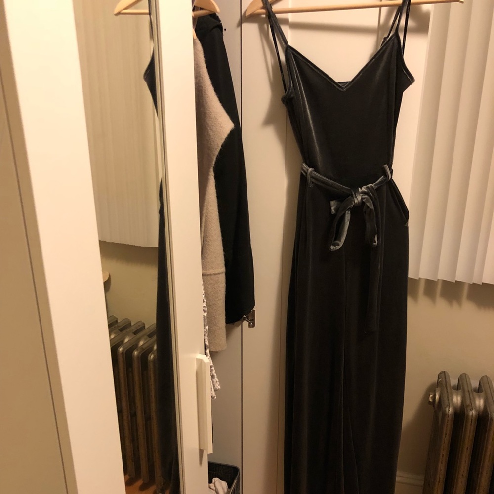 Velvet Gray Jumpsuit